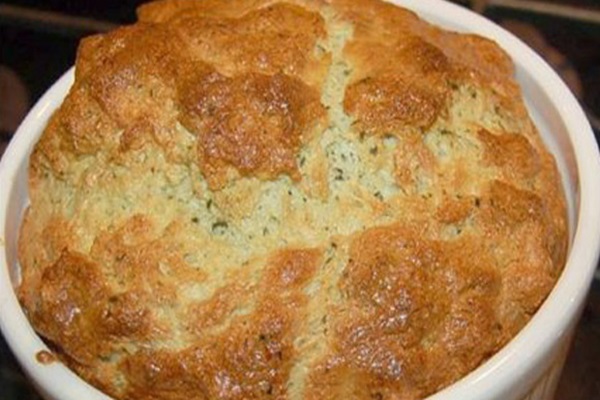 souffle de queso y espinacas